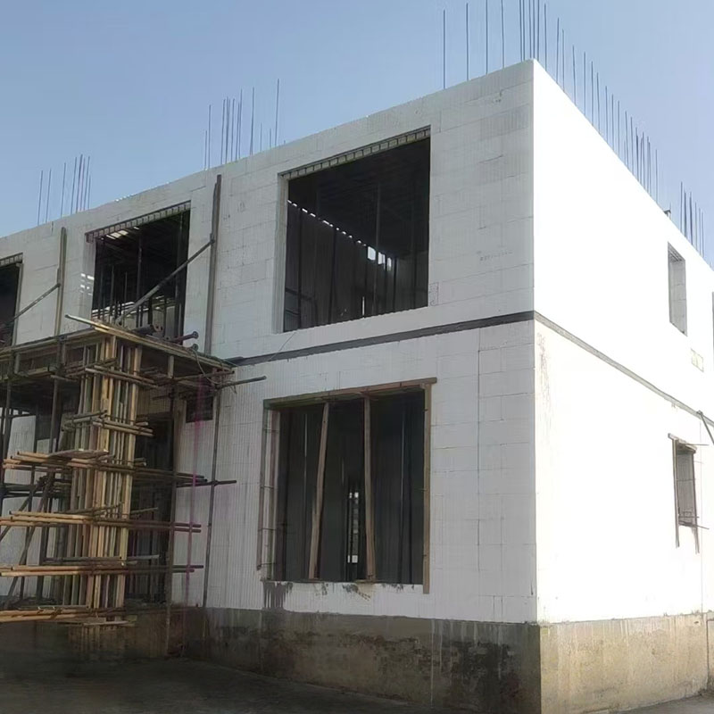 Standard ICFs Blocks at a Construction Site in Northern China