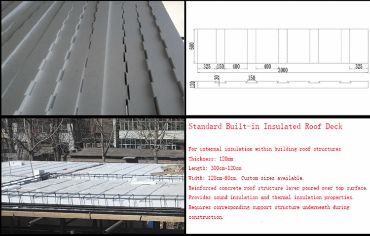 Standard ICFs Insulated Roof Deck(120 mm thickness)