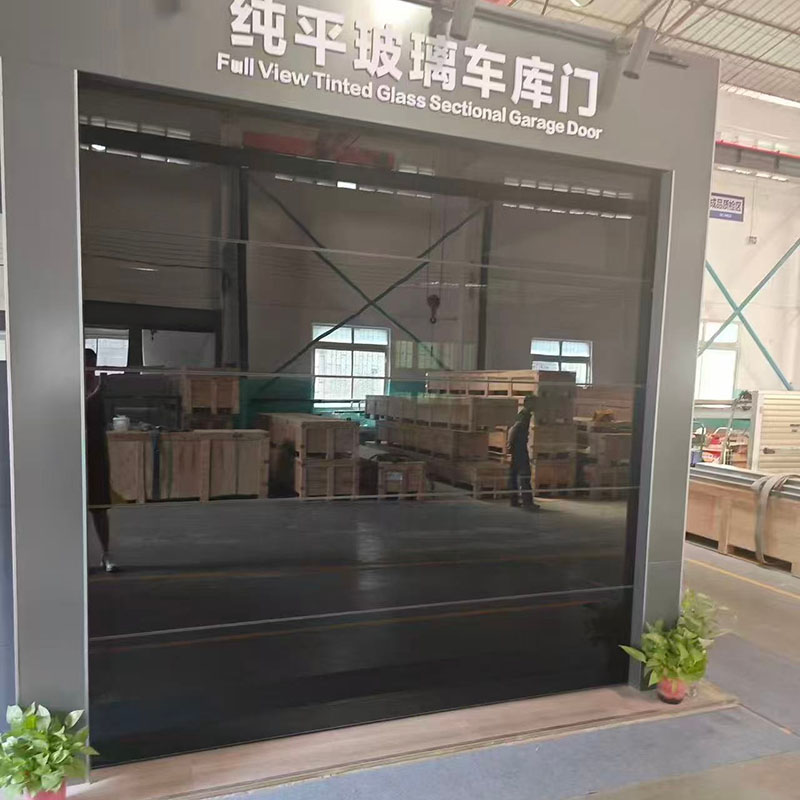 8ft x7ft Glass Panel Sectional Overhead Garage Door